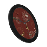 Fancy Carp red background Elegant Black Wall Clock