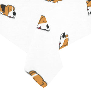 Cute beagle dog sleeping pattern Tablecloth