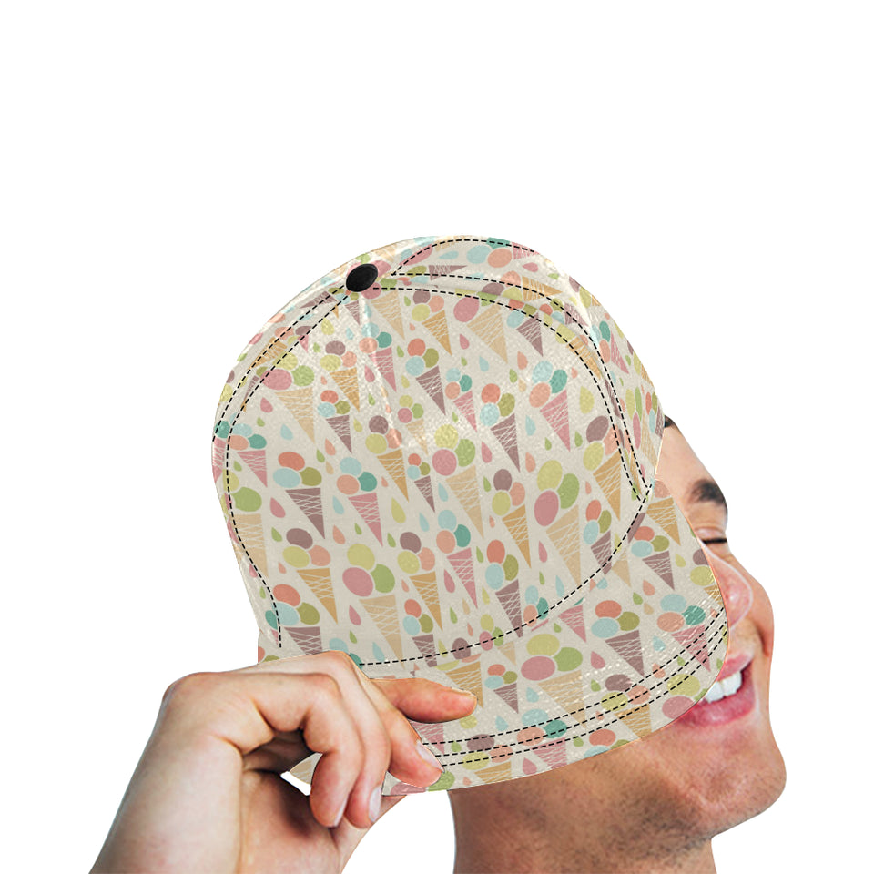 Ice cream cone pattern All Over Print Snapback Cap