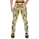 yellow tulips pattern Unisex Casual Sweatpants