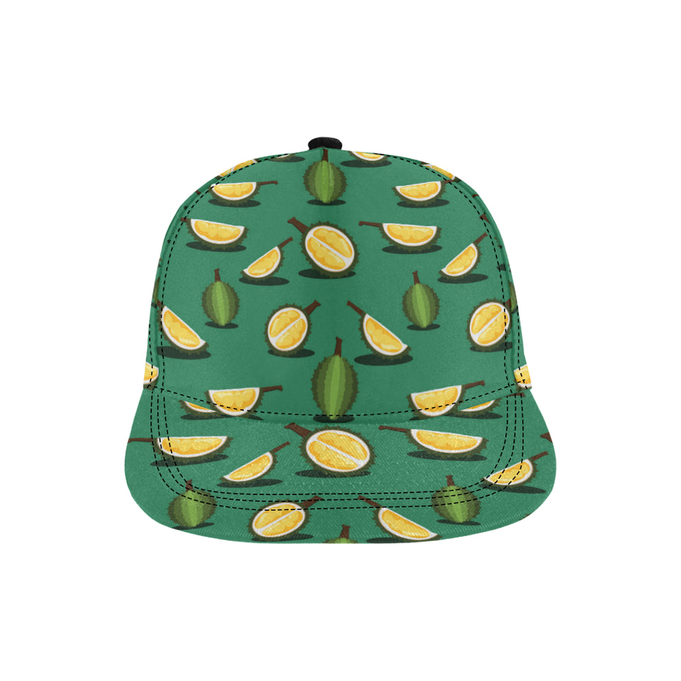 Durian pattern green background All Over Print Snapback Cap