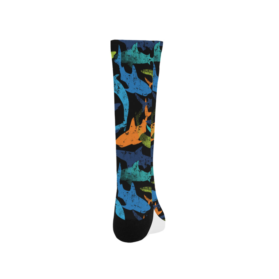 Colorful shark Crew Socks