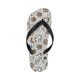 Cute nautical steering wheel anchor pattern Unisex Flip Flops