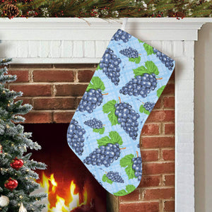 Watercolor grape pattern Christmas Stocking