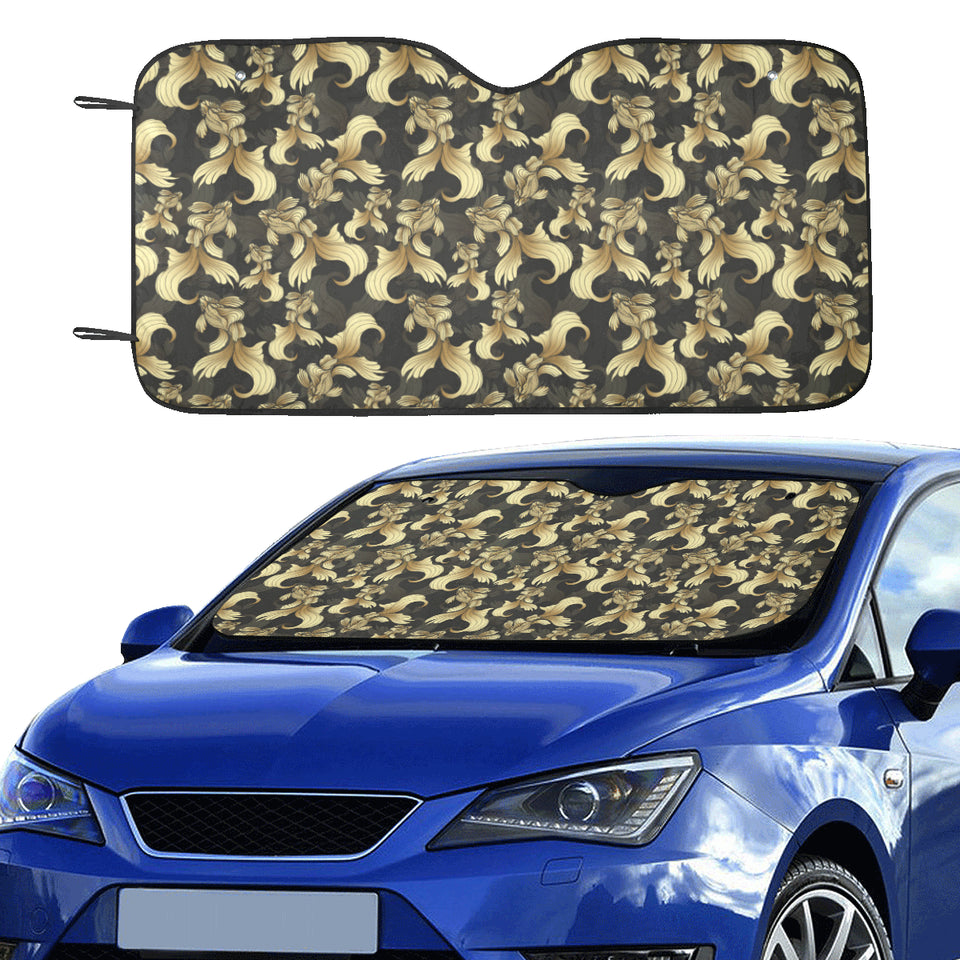 Goldfish Pattern Print Design 01 Car Sun Shade