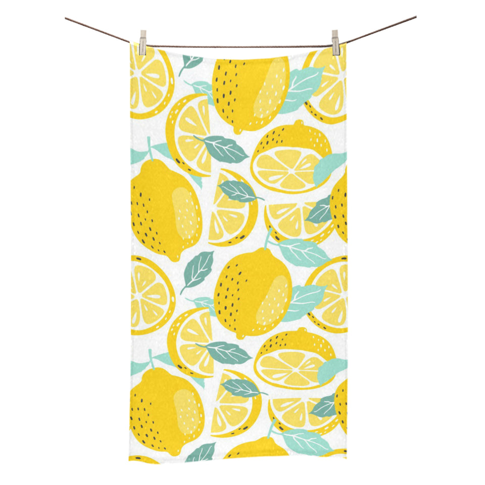 lemon design pattern Bath Towel
