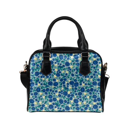 blueberry design pattern Shoulder Handbag