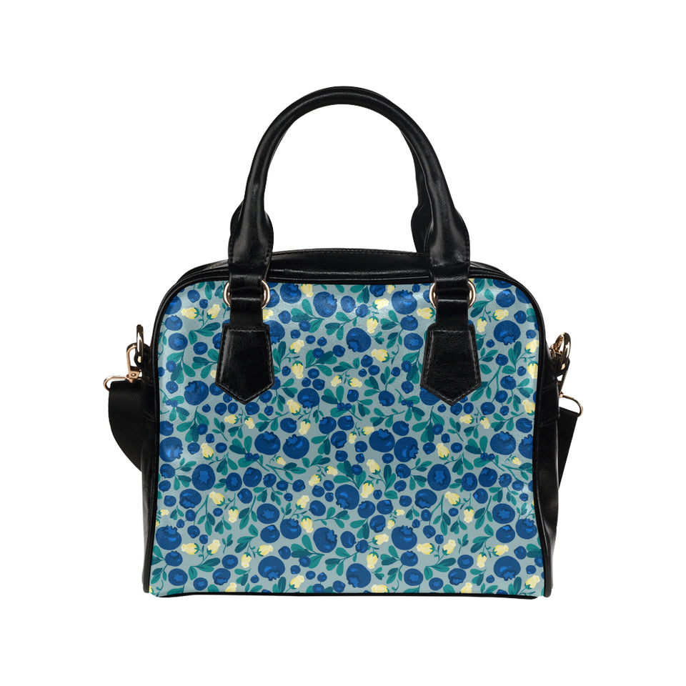 blueberry design pattern Shoulder Handbag