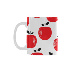 red apples white background Classical White Mug (Fulfilled In US)