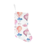 Watercolor air balloon cloud pattern Christmas Stocking