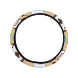 Cow bottle of milk pattern Car Steering Wheel Cover