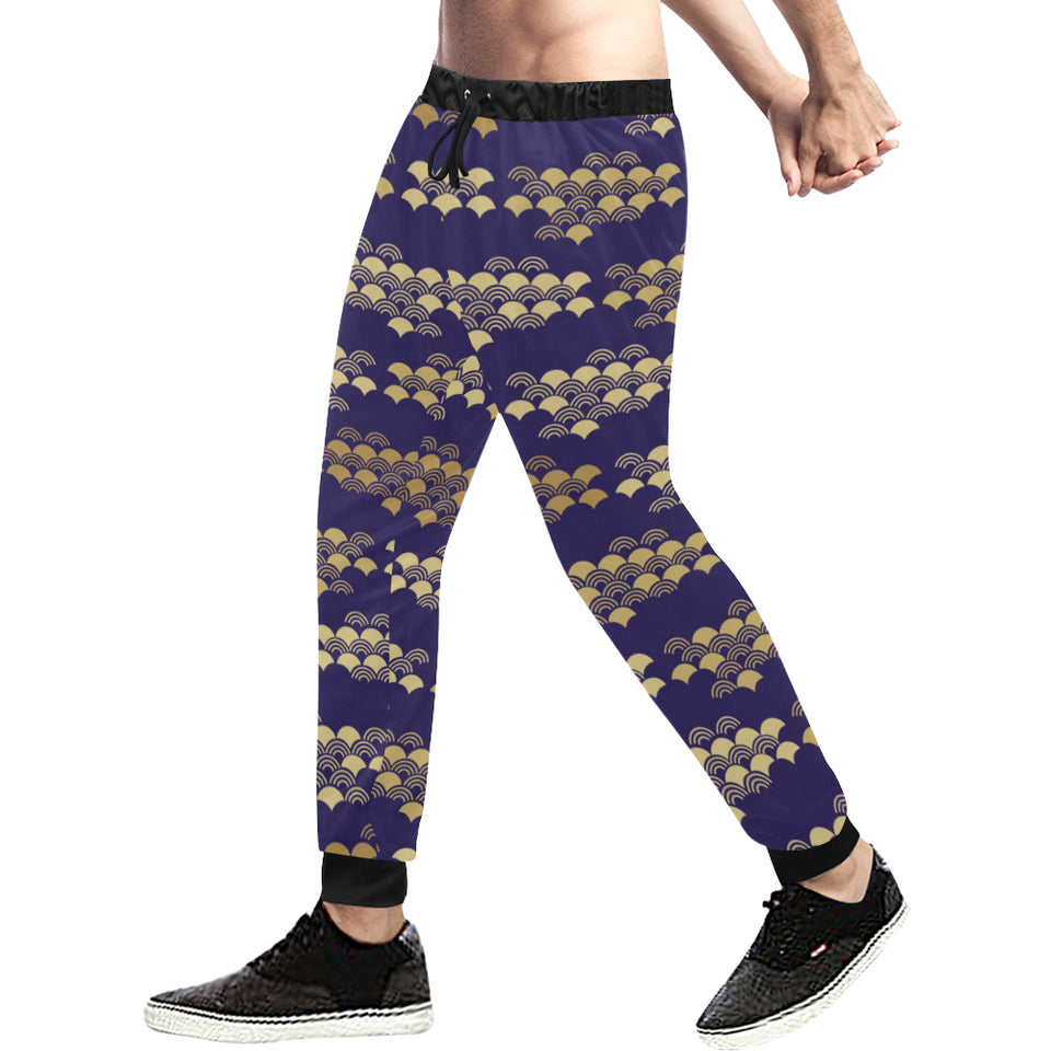 Beautiful japanese fan pattern Unisex Casual Sweatpants