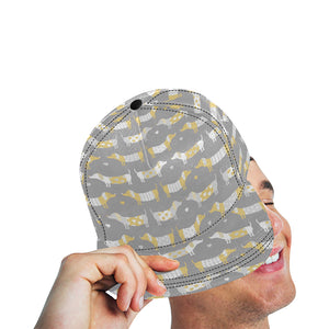 Cute dachshund dog pattern All Over Print Snapback Cap