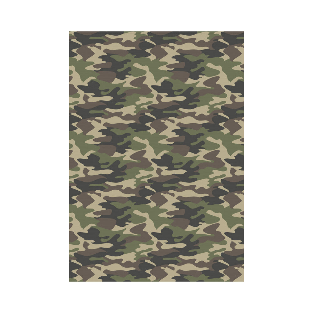 Dark Green camouflage pattern House Flag Garden Flag