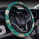 Koi Fish Carp Fish lotus pattern Car Steering Wheel Cover
