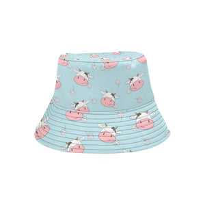 Cute cow flower pattern Unisex Bucket Hat