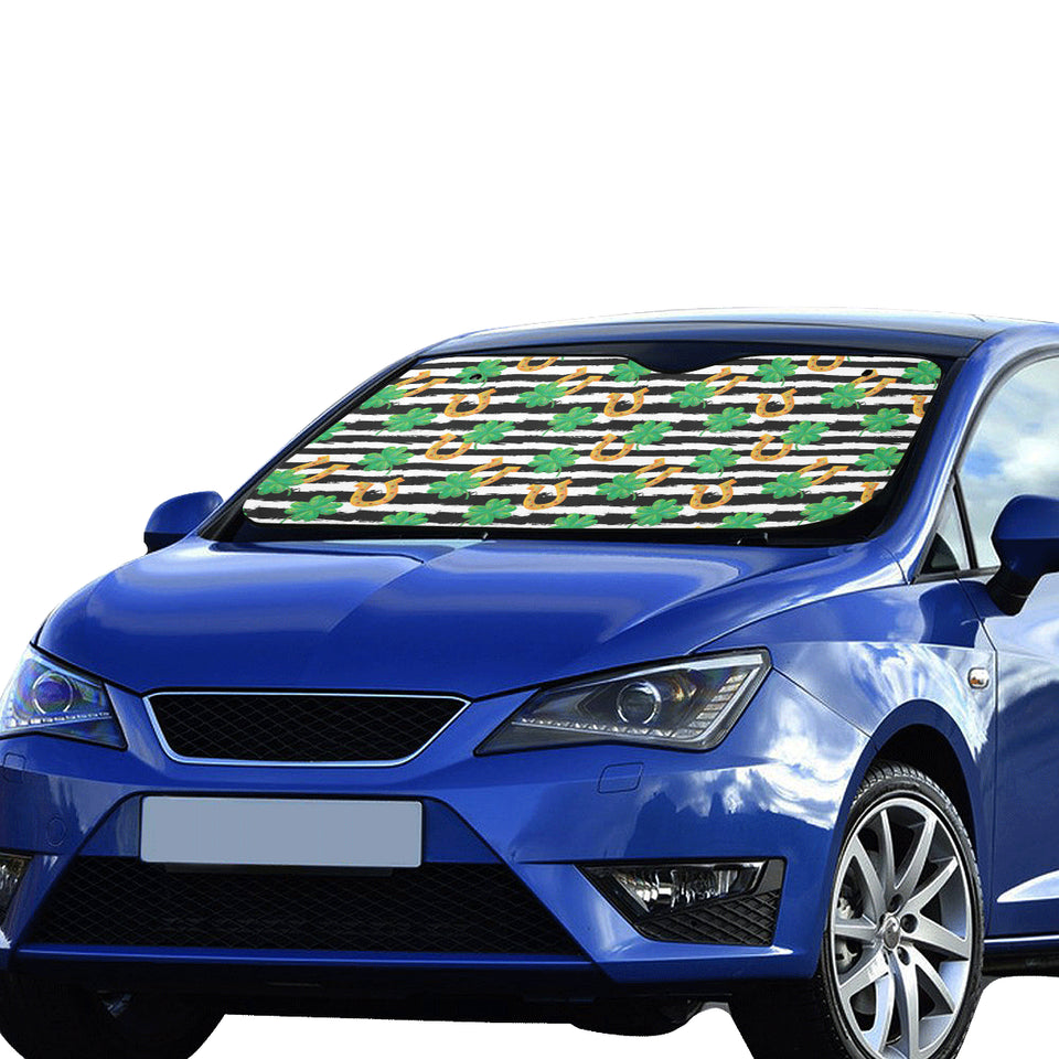 Horseshoes Pattern Print Design 01 Car Sun Shade