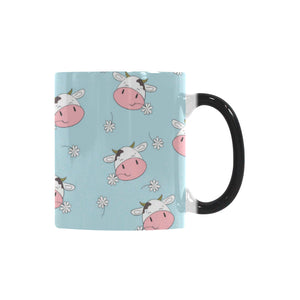 Cute cow flower pattern Morphing Mug Heat Changing Mug