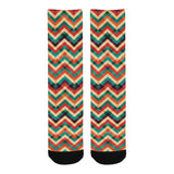 zigzag  chevron colorful pattern Crew Socks