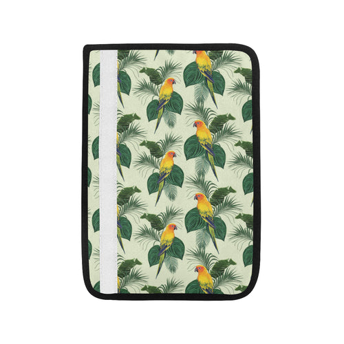 Beautiful parrot palm leaves pattern Car Seat Belt Cover