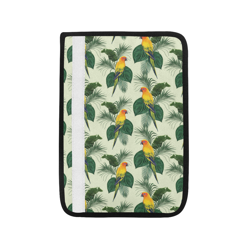 Beautiful parrot palm leaves pattern Car Seat Belt Cover