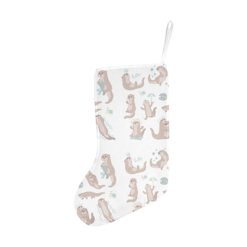 Cute sea otters pattern Christmas Stocking