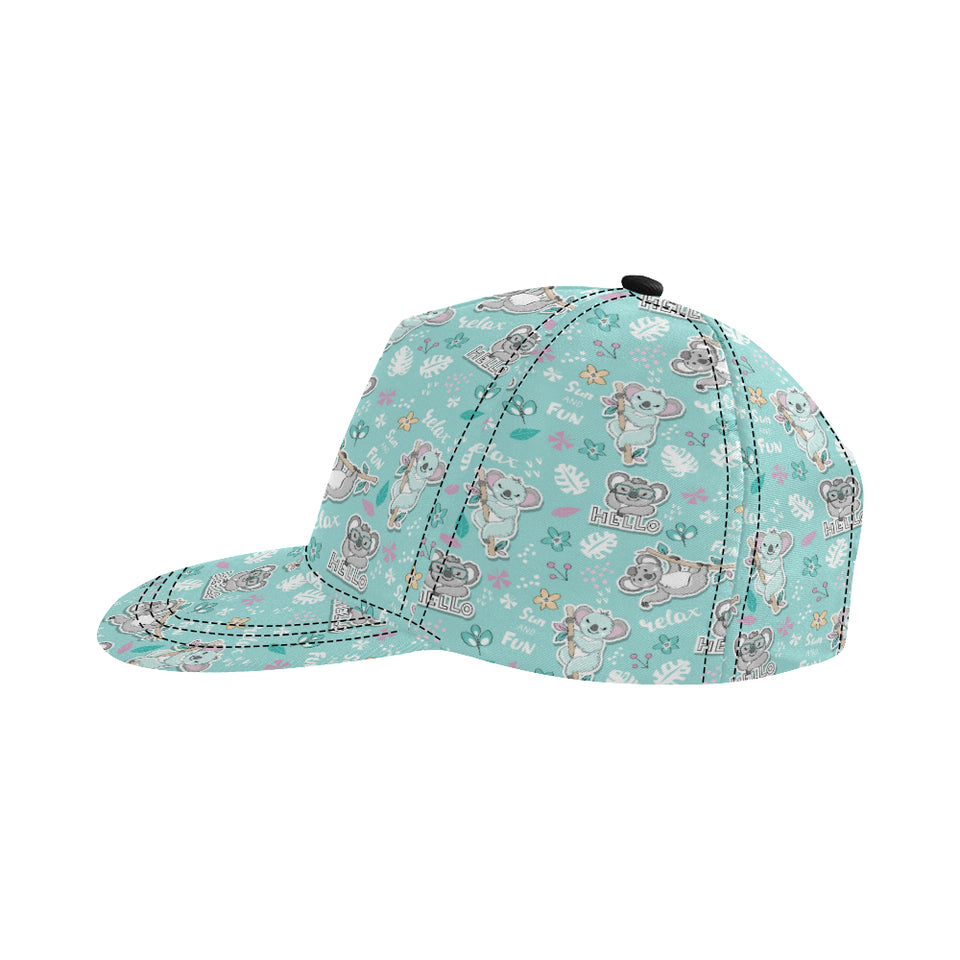 Cute koalas blue background pattern All Over Print Snapback Cap