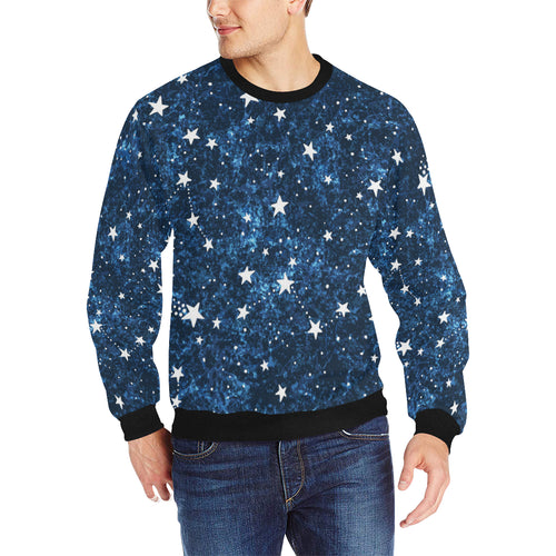 Night sky star pattern Men's Crew Neck Sweatshirt