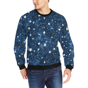Night sky star pattern Men's Crew Neck Sweatshirt