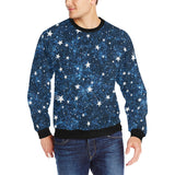 Night sky star pattern Men's Crew Neck Sweatshirt
