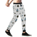 Hand drawn space elements space rocket star planet Unisex Casual Sweatpants