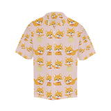 Cute shiba inu dog pattern Men's All Over Print Hawaiian Shirt