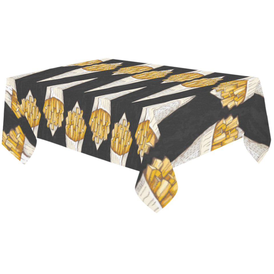 French fries dark background Tablecloth