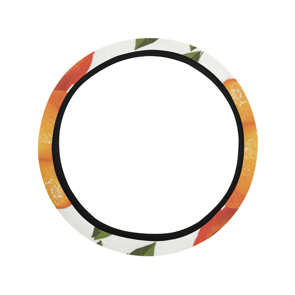 Oranges pattern background Car Steering Wheel Cover