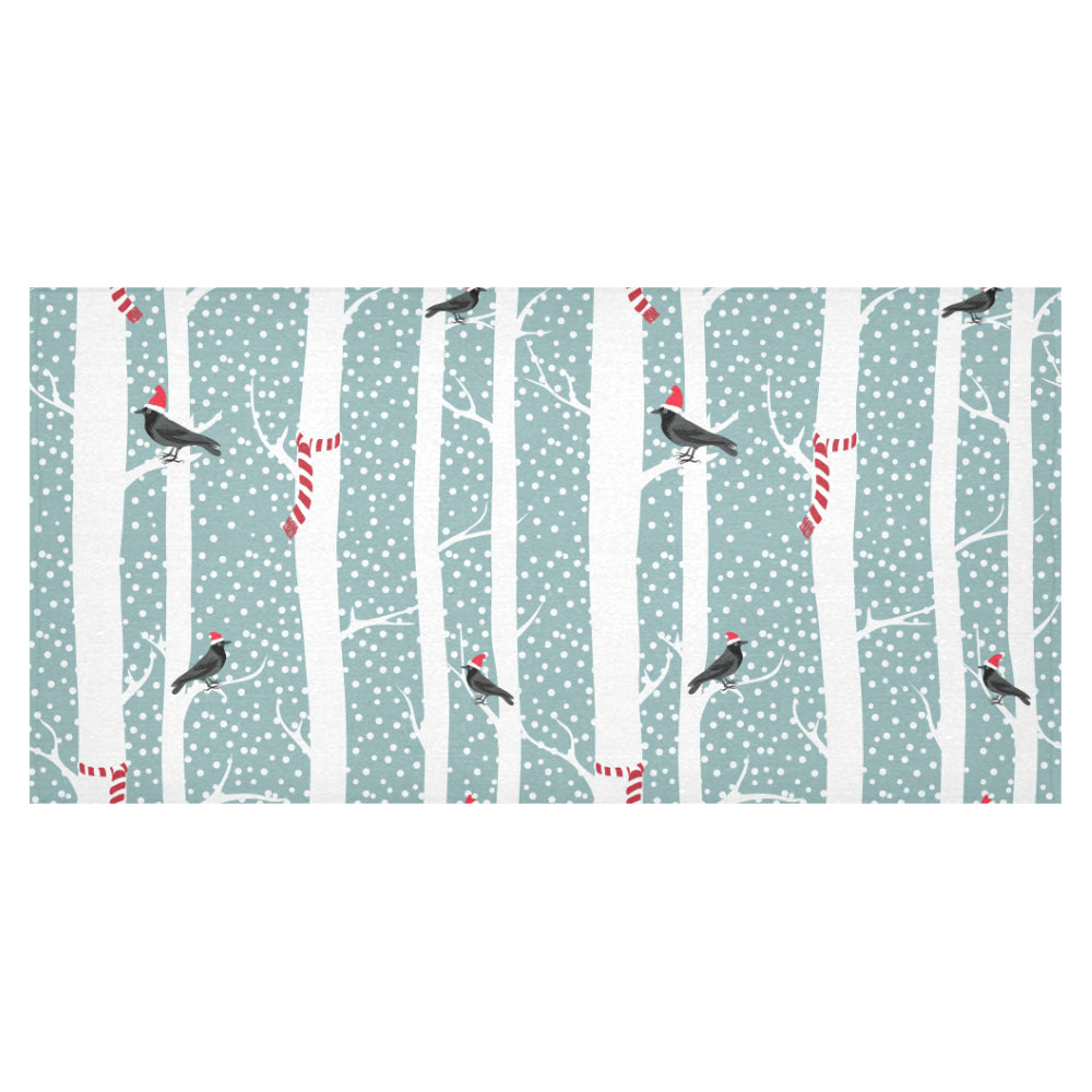 Crows christmas hat scarf Tablecloth