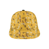 Bee flower pattern All Over Print Snapback Cap