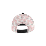 Cute moon cloud star pattern pink dot background All Over Print Snapback Cap