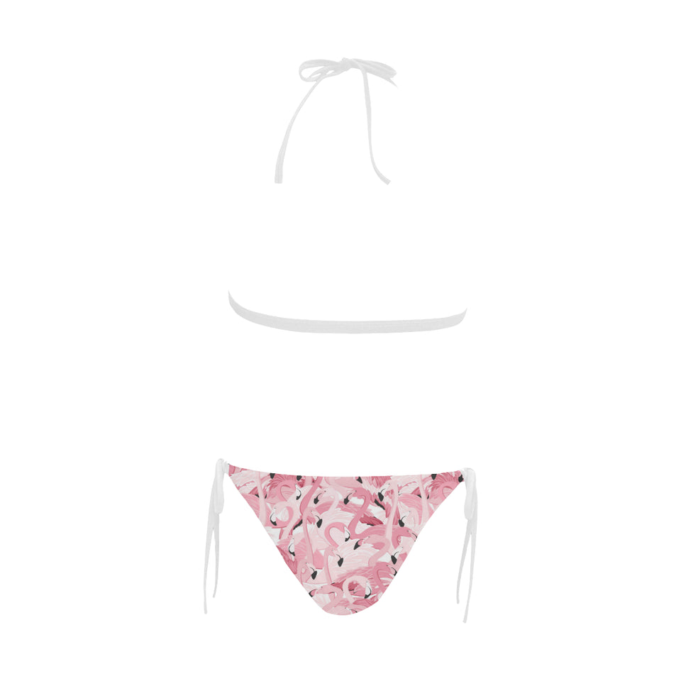 Pink flamingos pattern background Sexy Bikinis Two-Piece Swimsuits