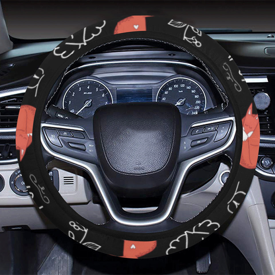 fox sleeping fox pattern Car Steering Wheel Cover