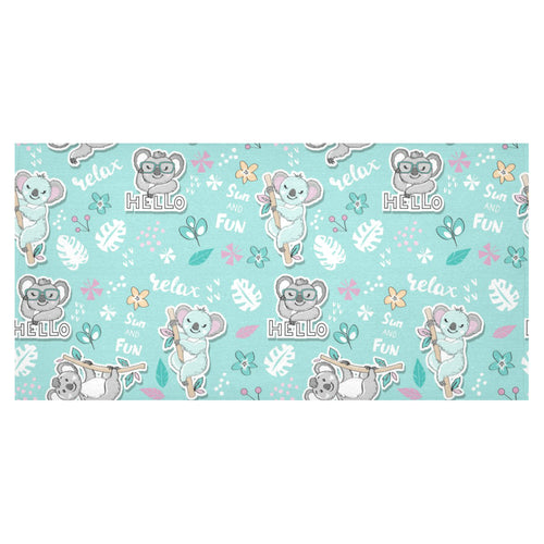 Cute koalas blue background pattern Tablecloth