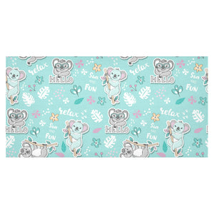 Cute koalas blue background pattern Tablecloth