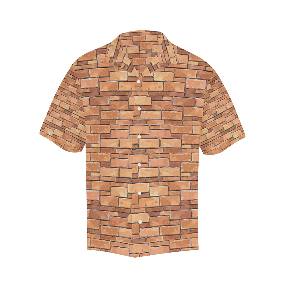 Brick Printed Pattern Print Design 04 Men's All Over Print Hawaiian Shirt (Model T58)