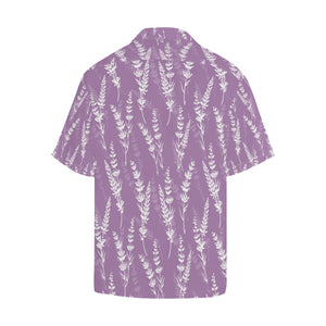 Lavender flowers purple pattern Men's All Over Print Hawaiian Shirt