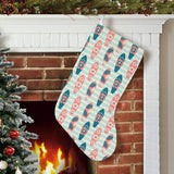 Surfboard Pattern Print Design 02 Christmas Stocking