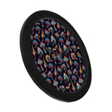 Colorful mushroom pattern Elegant Black Wall Clock