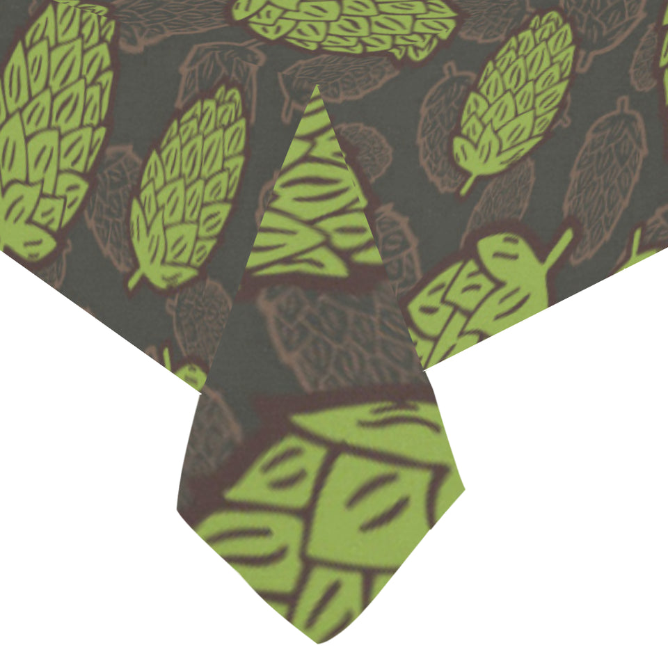 Hop pattern black background Tablecloth