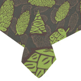 Hop pattern black background Tablecloth