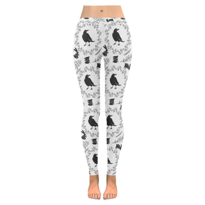 Crows floral wreath rabbit pattern Women's Legging Fulfilled In US