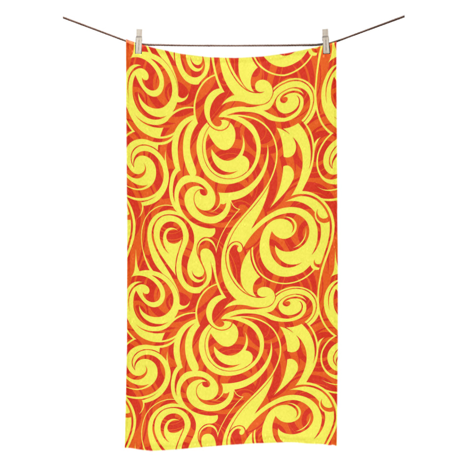 Fire flame design pattern Bath Towel