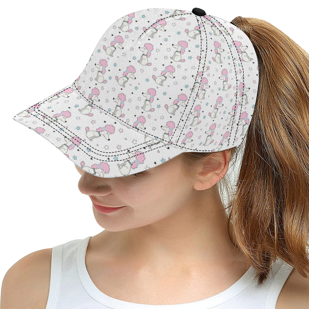 Cute poodle dog star pattern All Over Print Snapback Cap